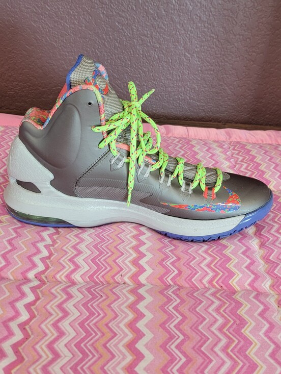 Nike KD V 5 Splatter Basketball Shoes Men\'s Size 8 Gray Multi-Color 554988-007 main image 6